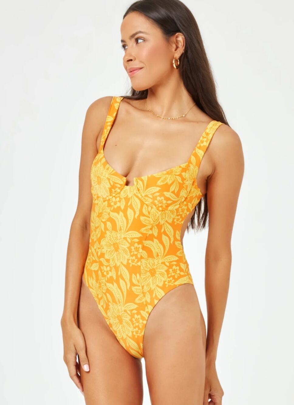 New L*Space Swim Suit Printed Kendal One Piece M Beach Vacation